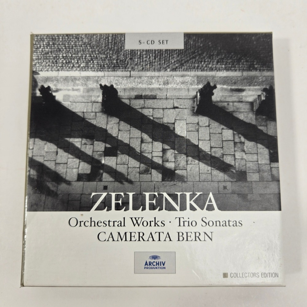Zelenka Orchestral Works Camerata Bern 5 CD Box Set Archiv Produktion VG+/EX